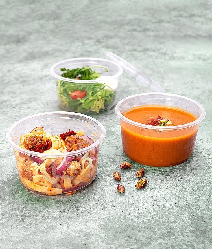 Универсальный контейнер К-127 PP + Крышка / Цвет: Прозрачный / Черный